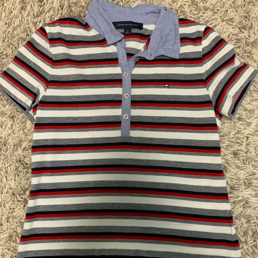 Tommy Hilfiger Stripped Polo Small Petite